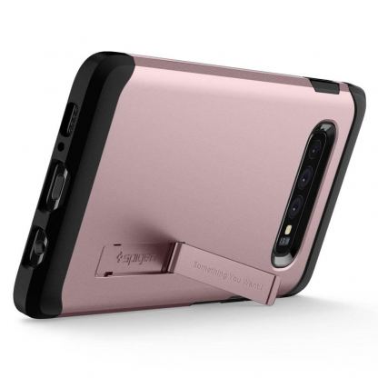 Spigen Tough Armor Case - хибриден кейс с най-висока степен на защита за Samsung Galaxy S10 (розово злато) 5