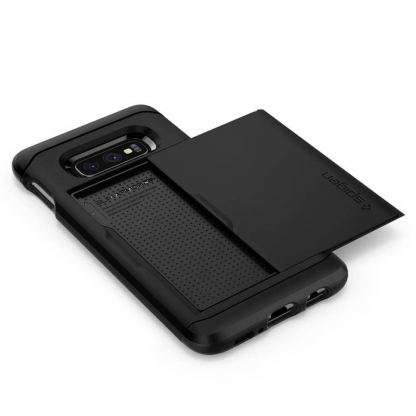 Spigen Slim Armor CS Case - хибриден кейс с отделение за кр. карти и най-висока степен на защита за Samsung Galaxy S10e (черен) 7