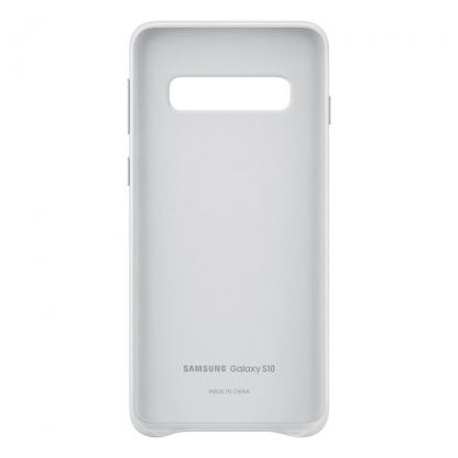 Samsung Leather Cover EF-VG973LW - оригинален кожен калъф (естествена кожа) за Samsung Galaxy S10 (бял) 2