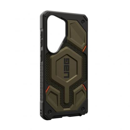 Удароустойчив хибриден кейс с MagSafe за Samsung Galaxy S26 Ultra - UAG Monarch Pro Kevlar Case (зелен) 9