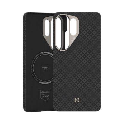 Кевларен кейс с MagSafe за  Samsung Galaxy S26 Ultra - Benks ArmorGrid ArmorAir Magnetic Kevlar Metal Frame Case 600D (черен) 2