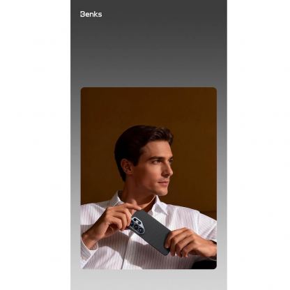 Кевларен кейс с MagSafe за Samsung Galaxy S26 - Benks Armor Air Kevlar Metal Frame Case 600D (черен) 7