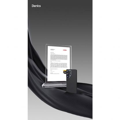 Кевларен кейс с MagSafe за Samsung Galaxy S26 Ultra - Benks Armor Air Kevlar Metal Frame Case 600D (черен) 8