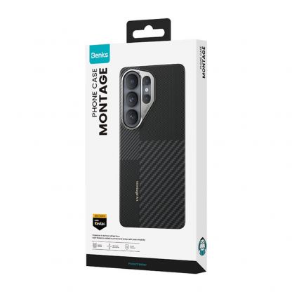 Кевларен кейс с MagSafe за Samsung Galaxy S26 Ultra - Benks Magnetic Air Montage Kevlar Metal Frame Case 600D+1500D (черен) 12