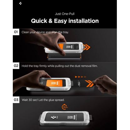 2 броя стъклени защитни покрития за дисплея на Samsung Galaxy S26 - Spigen Glass tR EZ Fit Pro HD 2 Pack  11