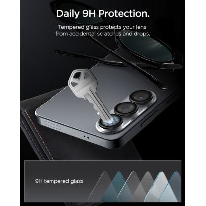 2 комплекта предпазни стъклени лещи за камерата на Samsung Galaxy S26 Plus - Spigen Glass tR EZ Fit Optik Pro Lens Protector 2 Pack (черен) 5