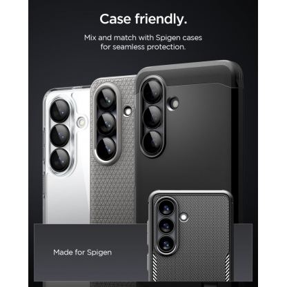 2 комплекта предпазни стъклени лещи за камерата на Samsung Galaxy S26 Plus - Spigen Glass tR EZ Fit Optik Pro Lens Protector 2 Pack (черен) 7