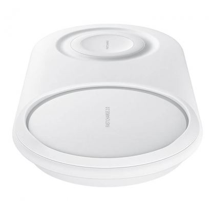 Samsung Wireless Charger Duo Pad EP-P5200TW - двойна поставка (пад) с Fast Charge 2.0 за безжично захранване за Samsung Galaxy S10, S9, и QI съвместими устройства (бял) 5