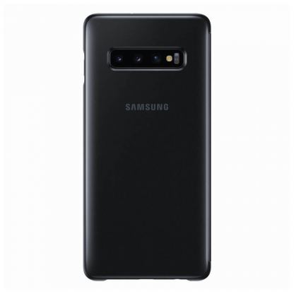 Samsung Clear View Cover EF-ZG975CB - оригинален кейс, през който виждате информация от дисплея за Samsung Galaxy S10 Plus (черен) 3