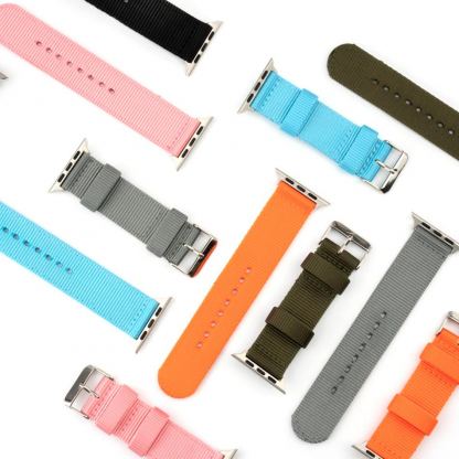 4smarts Fabric Wrist Band - текстилна каишка за Apple Watch 42мм, 44мм (черен) 2