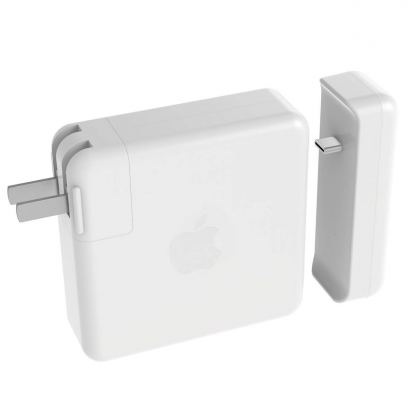 HyperDrive USB-C Hub 87W Power Adapter - USB-C хъб с два USB изхода и USB-C изход за Apple 61W USB-C Power Adapter (бял) 2