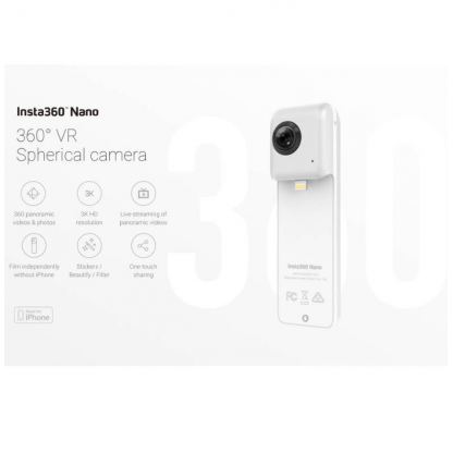 Insta360 Nano - 360-градусова, 3K, 3D камера за заснемане на любимите ви моменти за iPhone 11