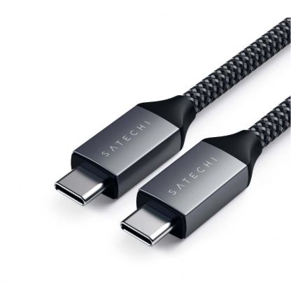 Satechi USB-C to USB-C Charging Cable 100W - USB-C към USB-C кабел за MacBook и устройства с USB-C порт (200 cm) (сив) 3