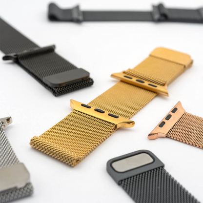 4smarts Metal Milanese Loop Band - стоманена, неръждаема каишка за Apple Watch 38мм, 40мм (сив) 3