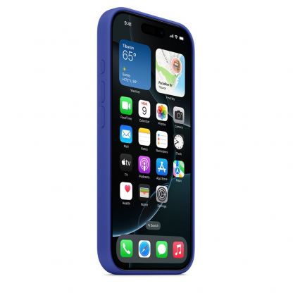 Оригинален силиконов кейс за iPhone 16 Pro Max с MagSafe - Apple iPhone Silicone Case with MagSafe (син) 4