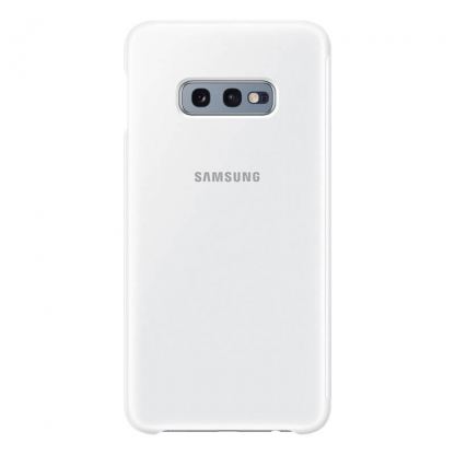 Samsung Clear View Cover EF-ZG970CW - оригинален кейс, през който виждате информация от дисплея за Samsung Galaxy S10E (бял-сив) 3