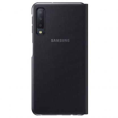 Samsung Flip Wallet Cover EF-WA750PBEGWW - оригинален кожен кейс за Samsung Galaxy A7 (2018) (черен) 5