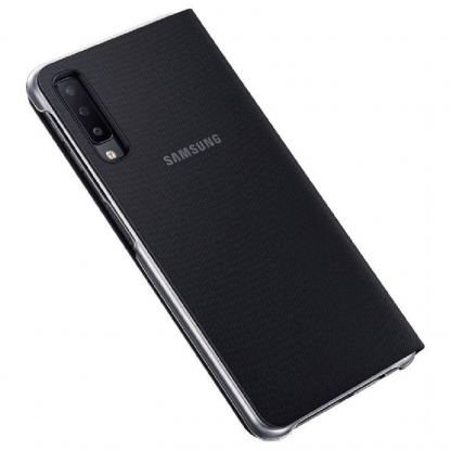 Samsung Flip Wallet Cover EF-WA750PBEGWW - оригинален кожен кейс за Samsung Galaxy A7 (2018) (черен) 6