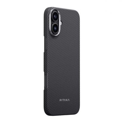 Кевларен кейс с MagSafe за iPhone 16 (черен-сив)  - Pitaka MagEZ Ultra Slim Case 5 Aramid Fiber 600D 3