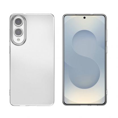 Тънък силиконов кейс и стъклено защитно покритие за дисплея на Samsung Galaxy S25 Edge - 4smarts 360° Protection Set (прозрачен) 3