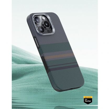 Удароустойчив кевларен кейс с MagSafe за iPhone 16 Pro - Benks Magnetic Armor Pro Aurora Camera Control Button Kevlar Case 600D (черен) 5