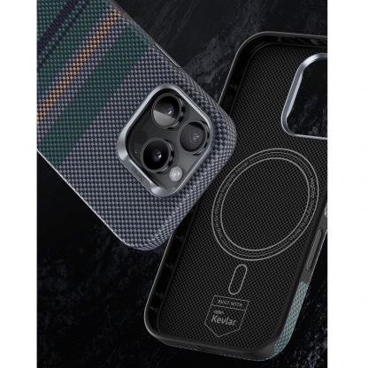 Удароустойчив кевларен кейс с MagSafe за iPhone 16 Pro - Benks Magnetic Armor Pro Aurora Camera Control Button Kevlar Case 600D (черен) 8