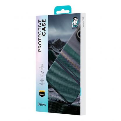 Удароустойчив кевларен кейс с MagSafe за iPhone 16 Pro - Benks Magnetic Armor Pro Aurora Camera Control Button Kevlar Case 600D (черен) 9