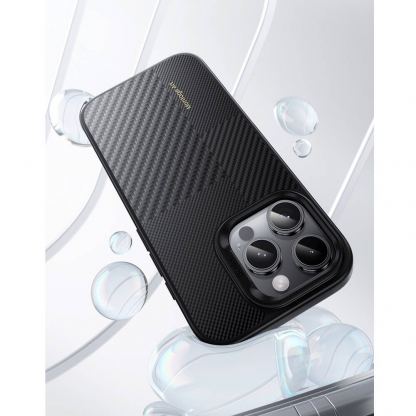 Кевларен кейс с MagSafe за iPhone 16 Pro Max - Benks Magnetic Armor Pro Montage Kevlar Metal Frame Camera Control Case 600D and 1500D (черен) 6