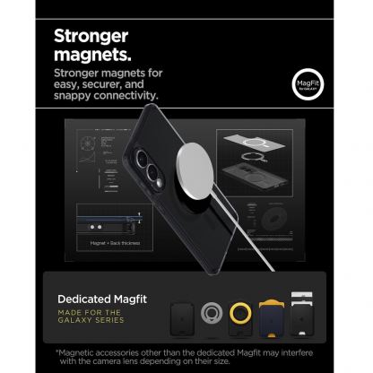 Хибриден кейс с висока степен на защита с MagSafe за Samsung Galaxy S25 Edge - Spigen Ultra Hybrid MagSafe Case (черен-прозрачен) 12