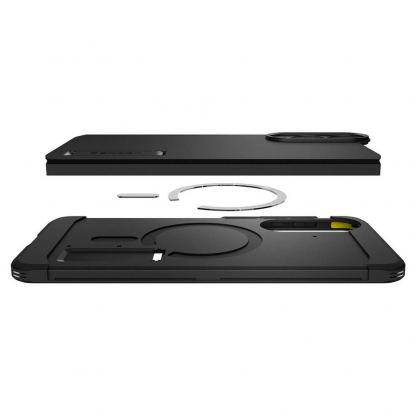 Хибриден кейс с най-висока степен на защита с MagSafe за Samsung Galaxy S25 Edge - Spigen Tough Armor MagSafe Case (черен) 8