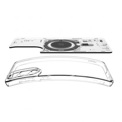 Хибриден кейс с висока степен на защита с MagSafe за Samsung Galaxy S25 Edge  - Spigen Ultra Hybrid MagSafe Neo One Case (прозрачен) 6