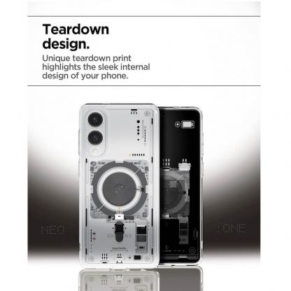 Хибриден кейс с висока степен на защита с MagSafe за Samsung Galaxy S25 Edge  - Spigen Ultra Hybrid MagSafe Neo One Case (прозрачен) 10