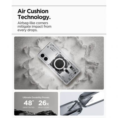 Хибриден кейс с висока степен на защита с MagSafe за Samsung Galaxy S25 Edge  - Spigen Ultra Hybrid MagSafe Neo One Case (прозрачен) 11