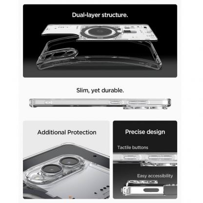 Хибриден кейс с висока степен на защита с MagSafe за Samsung Galaxy S25 Edge  - Spigen Ultra Hybrid MagSafe Neo One Case (прозрачен) 13