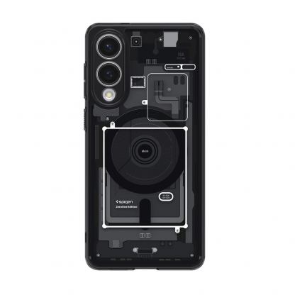 Хибриден кейс с висока степен на защита с MagSafe за Samsung Galaxy S25 Edge  - Spigen Ultra Hybrid MagSafe Neo One Case (черен-прозрачен) 2