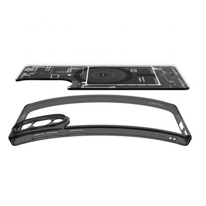 Хибриден кейс с висока степен на защита с MagSafe за Samsung Galaxy S25 Edge  - Spigen Ultra Hybrid MagSafe Neo One Case (черен-прозрачен) 6