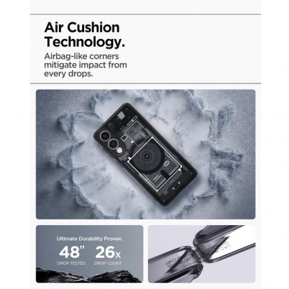 Хибриден кейс с висока степен на защита с MagSafe за Samsung Galaxy S25 Edge  - Spigen Ultra Hybrid MagSafe Neo One Case (черен-прозрачен) 11