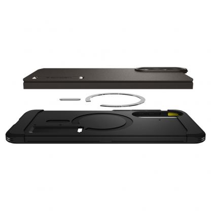 Хибриден кейс с най-висока степен на защита с MagSafe за Samsung Galaxy S25 Edge - Spigen Tough Armor MagSafe Case (тъмносив) 8