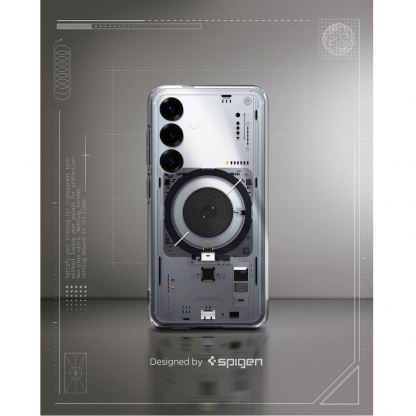 Хибриден кейс с висока степен на защита с MagSafe за Samsung Galaxy S25  - Spigen Ultra Hybrid MagSafe Neo One Case (прозрачен) 16
