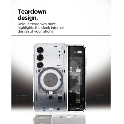 Хибриден кейс с висока степен на защита с MagSafe за Samsung Galaxy S25  - Spigen Ultra Hybrid MagSafe Neo One Case (прозрачен) 17