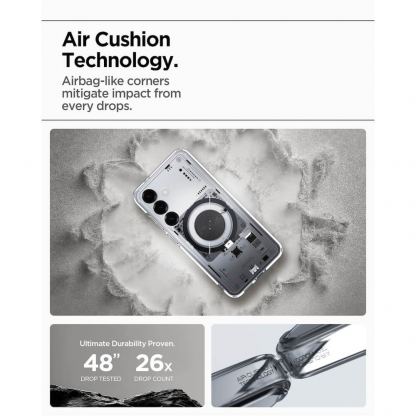 Хибриден кейс с висока степен на защита с MagSafe за Samsung Galaxy S25  - Spigen Ultra Hybrid MagSafe Neo One Case (прозрачен) 18