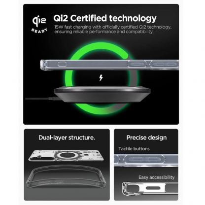 Хибриден кейс с висока степен на защита с MagSafe за Samsung Galaxy S25  - Spigen Ultra Hybrid MagSafe Neo One Case (прозрачен) 20