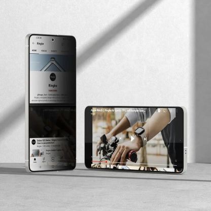 2 броя калени стъклени защитни покрития с определен ъгъл на виждане за дисплея на Samsung Galaxy S25 Edge - Ringke Privacy Easy Slide Tempered Glass 2 Pack (прозрачен) 4