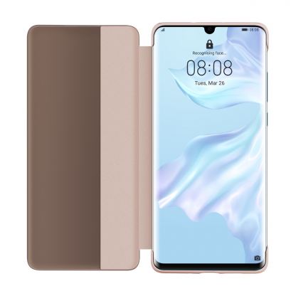 Huawei Smart View Flip Cover - оригинален кожен калъф за Huawei P30 Pro (розов) 2