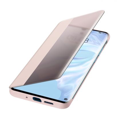 Huawei Smart View Flip Cover - оригинален кожен калъф за Huawei P30 Pro (розов) 4