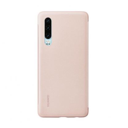 Huawei Smart View Flip Cover - оригинален кожен калъф за Huawei P30 (розов) 2