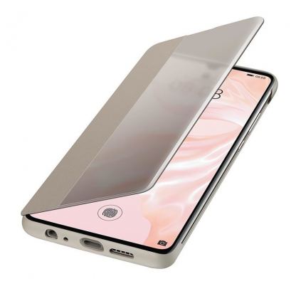 Huawei Smart View Flip Cover - оригинален кожен калъф за Huawei P30 (бежав) 4