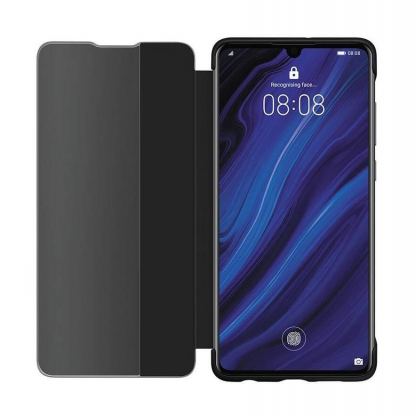 Huawei Smart View Flip Cover - оригинален кожен калъф за Huawei P30 (черен) 3