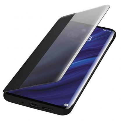 Huawei Smart View Flip Cover - оригинален кожен калъф за Huawei P30 Pro (черен) 2