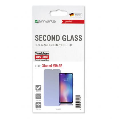 4smarts Second Glass - калено стъклено защитно покритие за дисплея на Xiaomi Mi 9 SE (прозрачен) 3